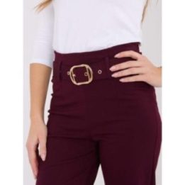 Moteriškos tiesaus kirpimo kelnės Italy Moda, bordo