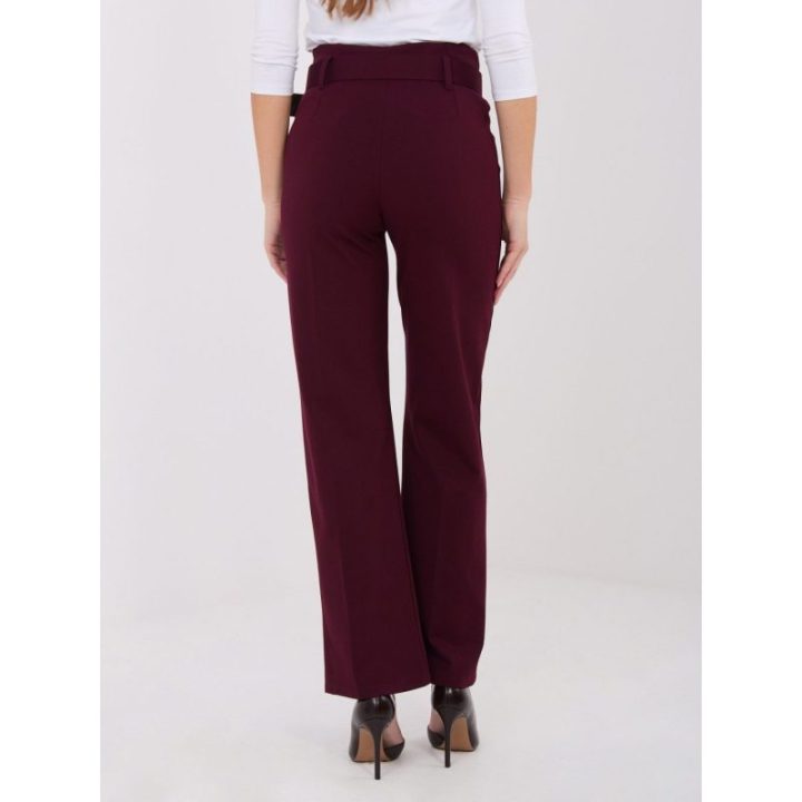 Moteriškos tiesaus kirpimo kelnės Italy Moda, bordo