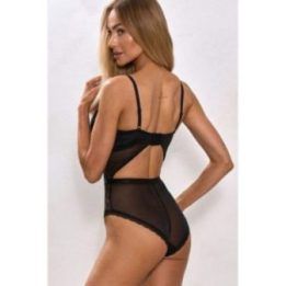 Bodis moteriškas permatomas Pure Sin – juoda