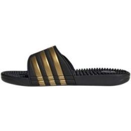 Moteriškos įspiriamos šlepetės adidas Adissage, juodos su aukso detalėmis