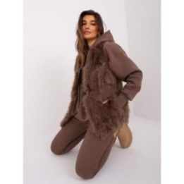 Moteriška kailinė liemenė Wool Fashion Italia, ruda