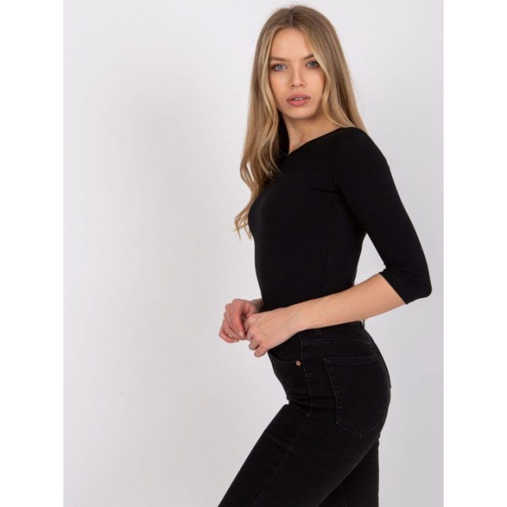 Moteriška palaidinė su 3/4 rankovėmis Basic Feel Good, juoda