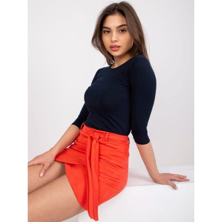 Moteriška medvilninė prigludusi palaidinė Basic Feel Good, tamsiai mėlyna