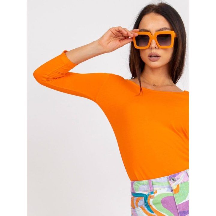 Moteriška prigludusi medvilninė palaidinė Basic Feel Good, oranžinė