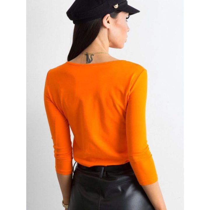 Moteriška prigludusi medvilninė palaidinė Basic Feel Good, oranžinė
