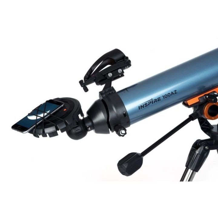 Teleskopas 100 mm Celestron Inspire, juodas ir mėlynas