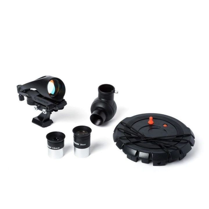 Teleskopas 100 mm Celestron Inspire, juodas ir mėlynas