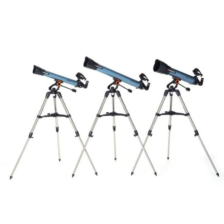 Teleskopas 100 mm Celestron Inspire, juodas ir mėlynas