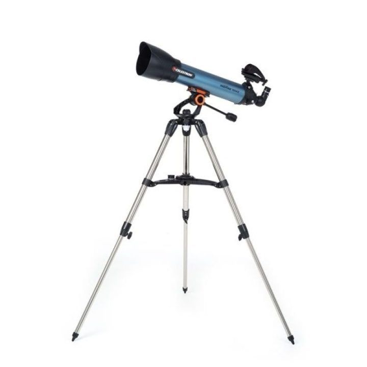 Teleskopas 100 mm Celestron Inspire, juodas ir mėlynas