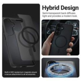 Dėklas Samsung Galaxy S26 FE Crong Hybrid Matte Magnetic su MagSafe, juodas