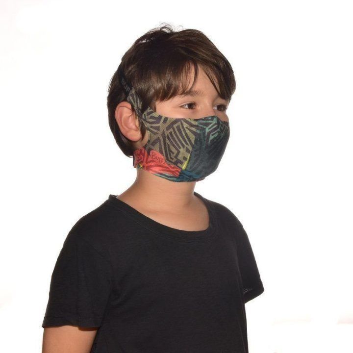 Vaikiška daugkartinė veido kaukė BUFF Filter Mask, žalia