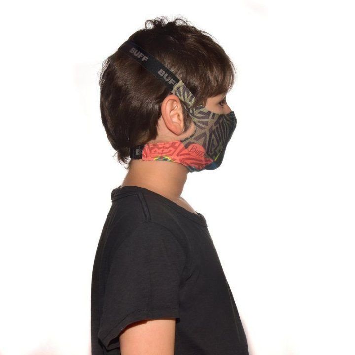Vaikiška daugkartinė veido kaukė BUFF Filter Mask, žalia