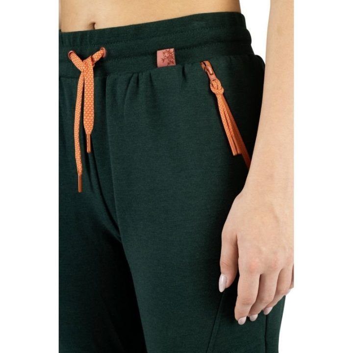Moteriškos bambukinės sportinės kelnės Viking Hazen Bamboo, žalios
