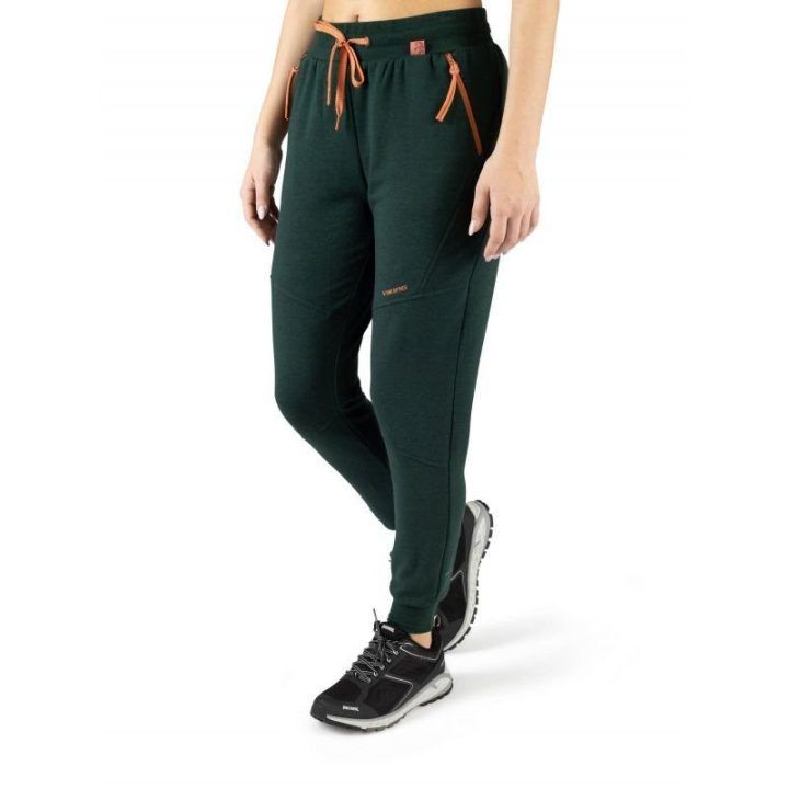 Moteriškos bambukinės sportinės kelnės Viking Hazen Bamboo, žalios