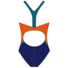 Maudymosi kostiumėlis mergaitėms su sportine nugara Aquafeel