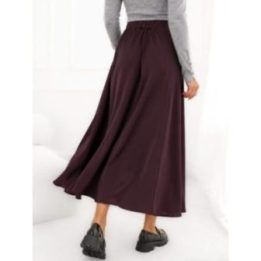Moteriškas platėjantis sijonas Italy Moda, tamsiai violetinis