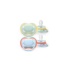 Čiulptukų rinkinys Philips Avent Ultra Air, 0–6 mėn., 2 vnt., mėtų ir mėlynos spalvos