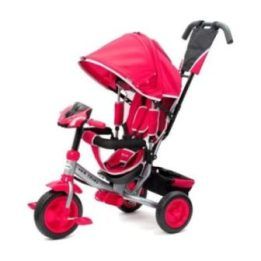 BABY MIX 45766 Triratukas su LED žibintais Lux Trike rausvas