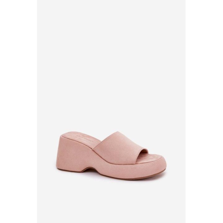 Moteriškos basutės su pleištiniu kulnu Step in style, rožinės