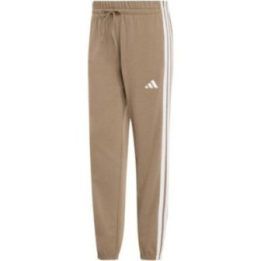 Moteriškos medvilninės kelnės adidas Essentials 3-Stripes, smėlio