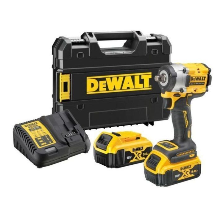 Akumuliatorinis smūginis veržliasukis DeWALT, geltonas