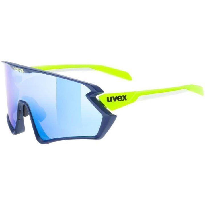 Dviračio akiniai Uvex Sportstyle 231 2.0, mėlyni ir geltoni
