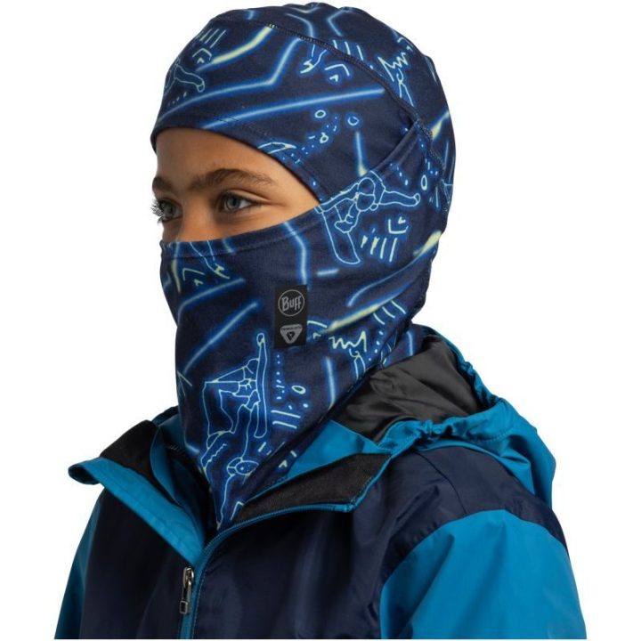 Vaikiška balaklava BUFF Thermonet Hinged, tamsiai mėlyna