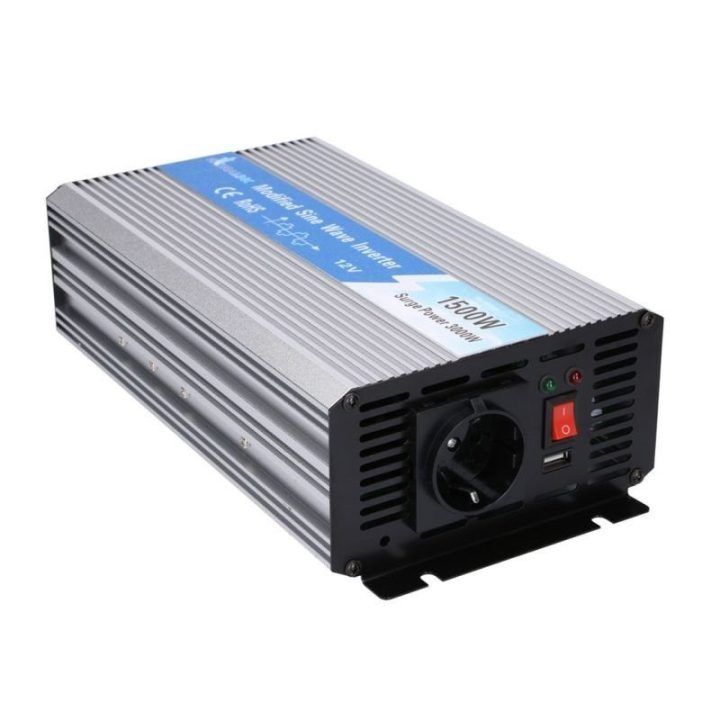 Automobilinis įtampos keitiklis 12 V, 1500 W, modifikuotos sinusoidės