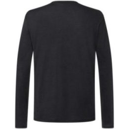 Vyriški merino vilnos marškinėliai Super.Natural Windbreaker LS, juodi