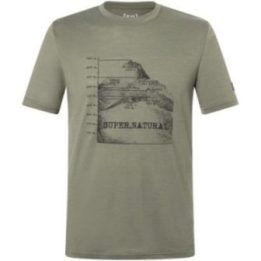 Vyriški merino vilnos marškinėliai Super.Natural 7 Peaks Tee, žali