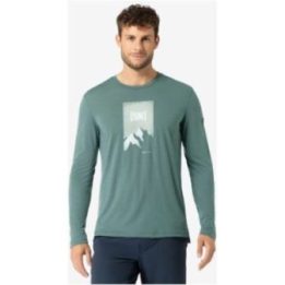 Vyriški merino marškinėliai super.natural 2 Pitch LS, žali