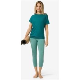 Moteriški asimetriško kirpimo marškinėliai super.natural Yoga Loose Tee, žali