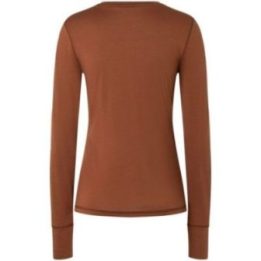 Moteriški merino vilnos termo marškinėliai Super.Natural, rudi