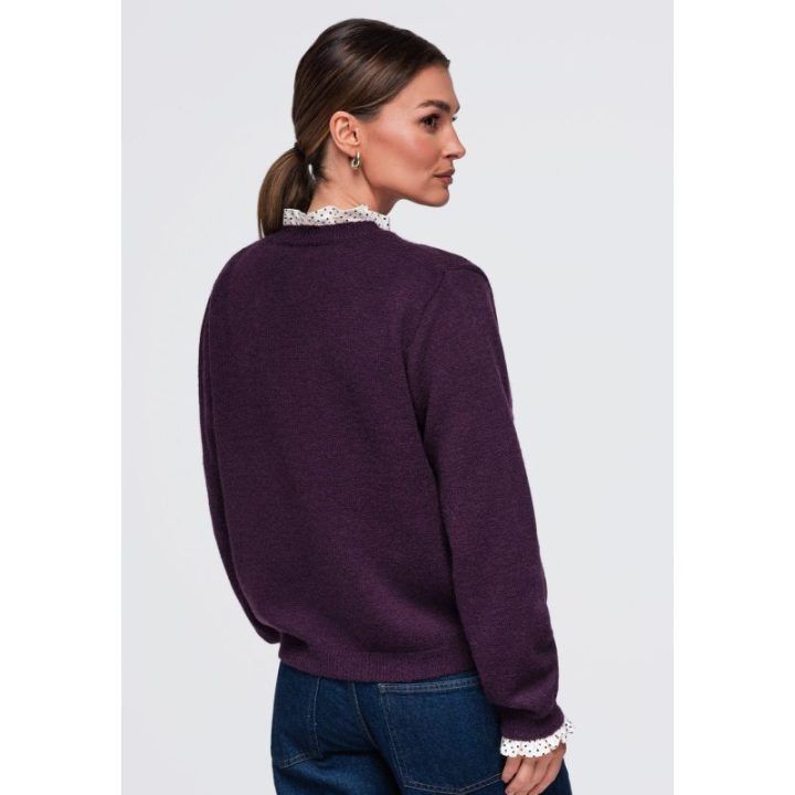 Moteriškas megztinis su sagomis Ombre, violetinis