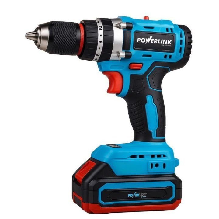 Akumuliatorinis gręžtuvas-suktuvas Extralink Powerlink, 20 V, 10 mm
