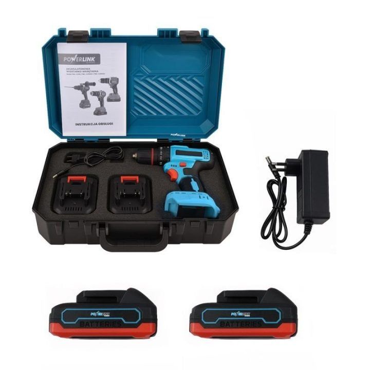 Akumuliatorinis gręžtuvas-suktuvas Extralink Powerlink, 20 V, 10 mm
