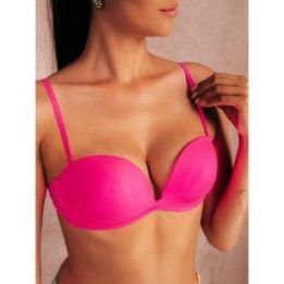 Bikinis su paminkštinta liemenėle, rožinis