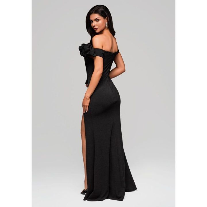 Moteriška vakarinė suknelė Larica LA-OM-DLR178, juoda