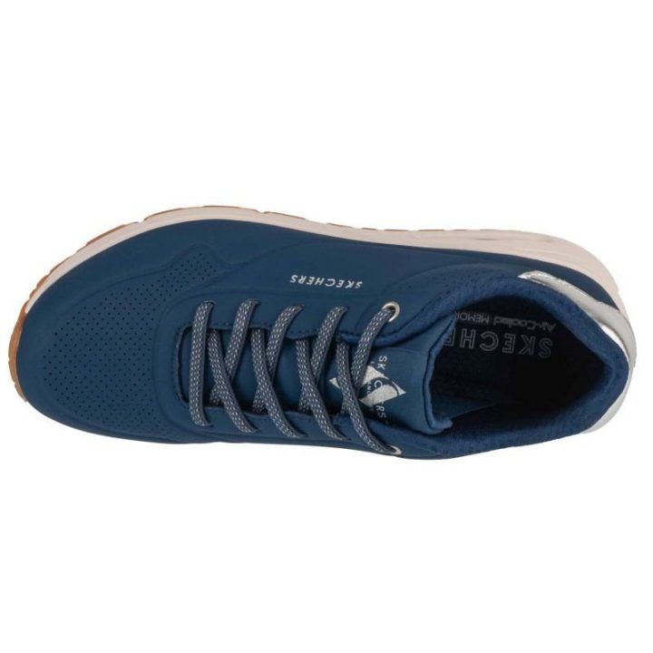 Moteriški sportbačiai Skechers Uno Shimmer, tamsiai mėlyni