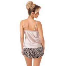 Moteriška pižama su nėrinių puošyba Donna Sheila, smėlio