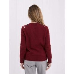 Moteriškas akademinio stiliaus kardiganas Italy Moda, bordo