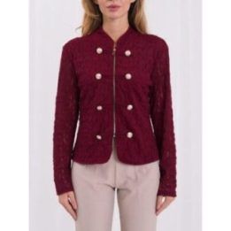 Moteriška švarko kirpimo palaidinė Italy Moda, bordo