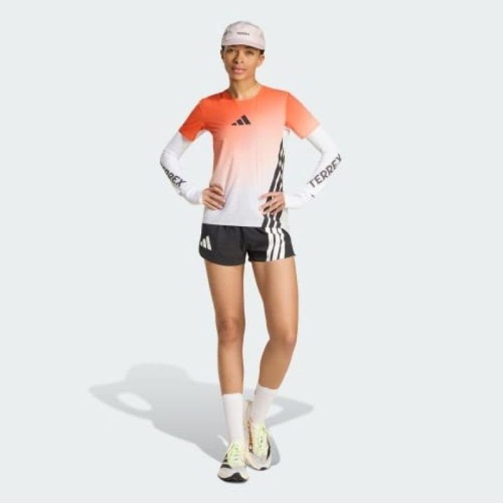 Moteriški bėgimo marškinėliai adidas TERREX Xpr Pro, balti ir oranžiniai