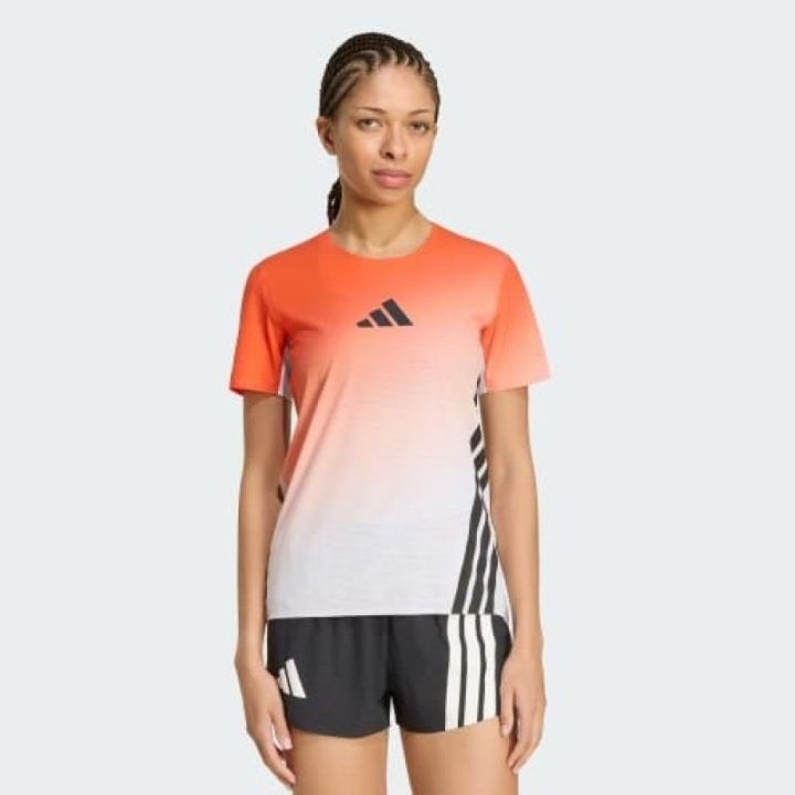 Moteriški bėgimo marškinėliai adidas TERREX Xpr Pro, balti ir oranžiniai