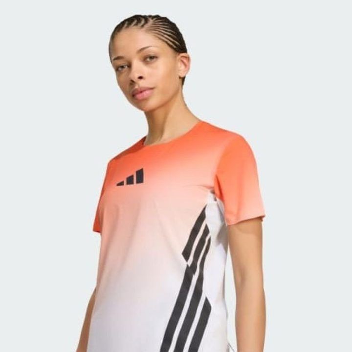 Moteriški bėgimo marškinėliai adidas TERREX Xpr Pro, balti ir oranžiniai