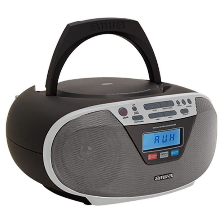 Nešiojamasis CD grotuvas su Bluetooth Aiwa, sidabrinis