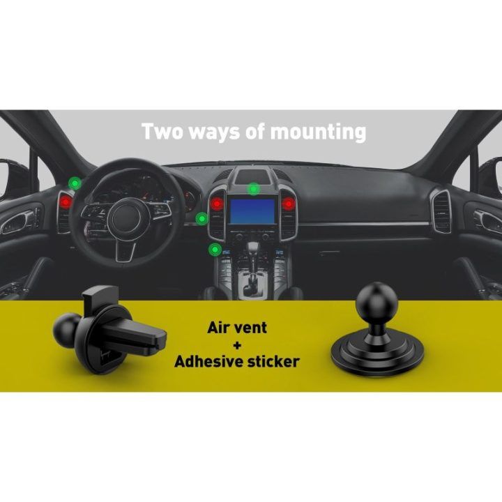 Automobilinis telefono laikiklis Tellur Gravity, juodas