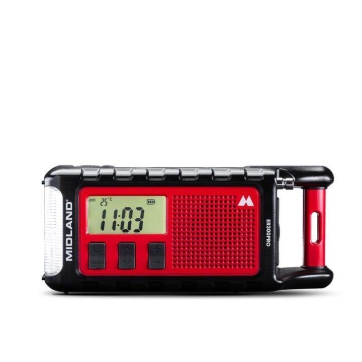 Radijo žadintuvas su žibintuvėliu Midland PRO, 10 000 mAh