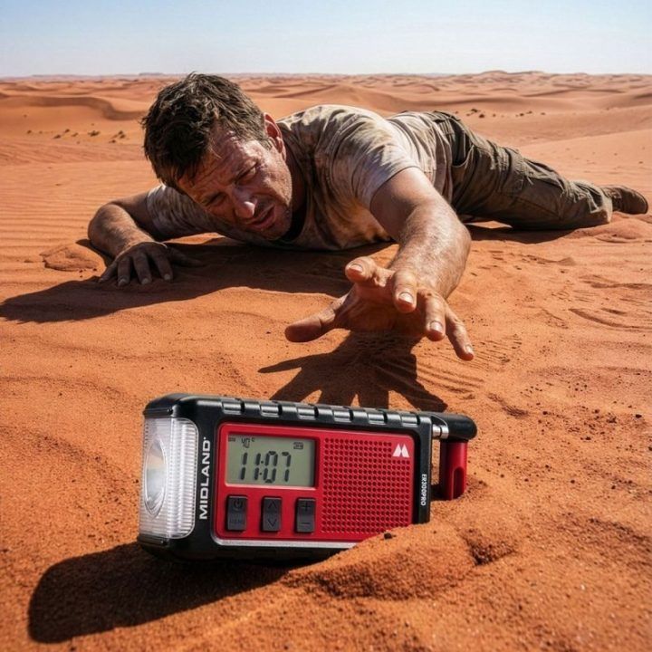 Radijo žadintuvas su žibintuvėliu Midland PRO, 10 000 mAh
