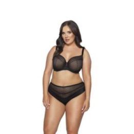 Pusiau paminkštinta liemenėlė su užsegimu nugaroje Ava Lingerie, juoda